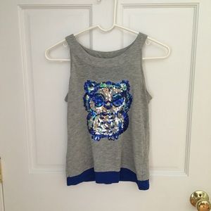 Sequin Owl Tank Top